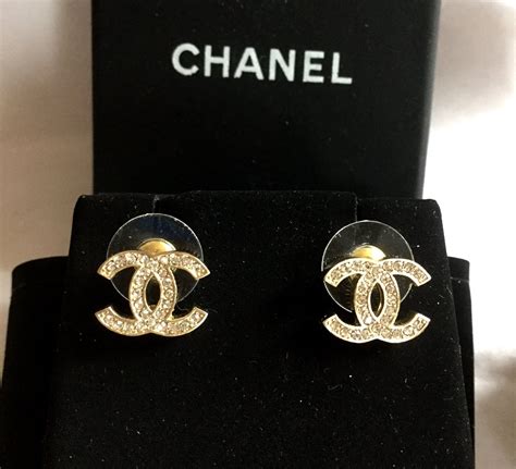 chanel classic crystal earrings